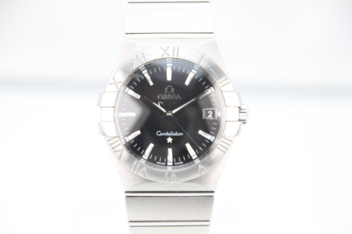 Used OMEGA Constellation 35mm Quartz Black Dial Steel 123.10.35.60.01.001 - RYBrandshop