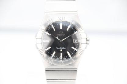 Used OMEGA Constellation 35mm Quartz Black Dial Steel 123.10.35.60.01.001 - RYBrandshop