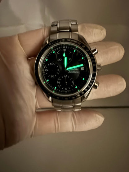 Used OMEGA Speedmaster Date 3210.50.00 Black Dial Automatic Men's Watch Full Set - RYBrandshop
