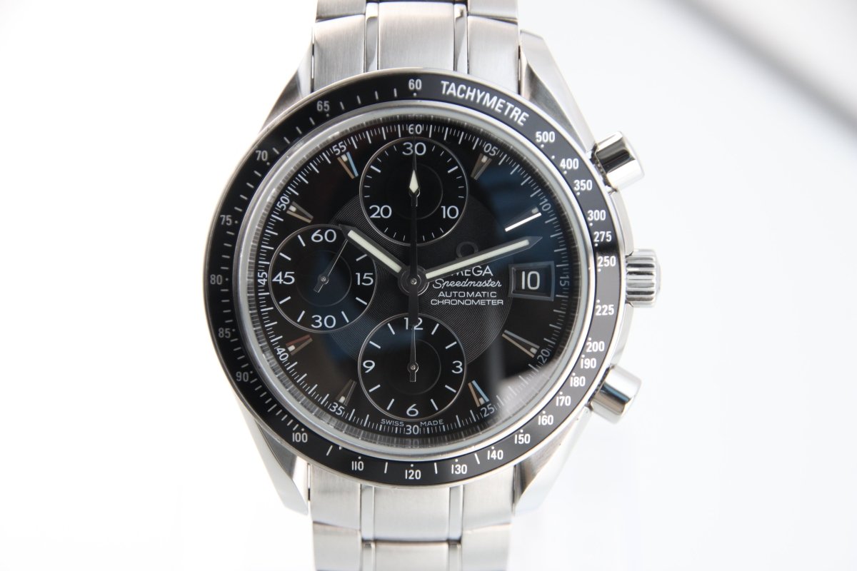 Used OMEGA Speedmaster Date 3210.50.00 Black Dial Automatic Men's Watch Full Set - RYBrandshop