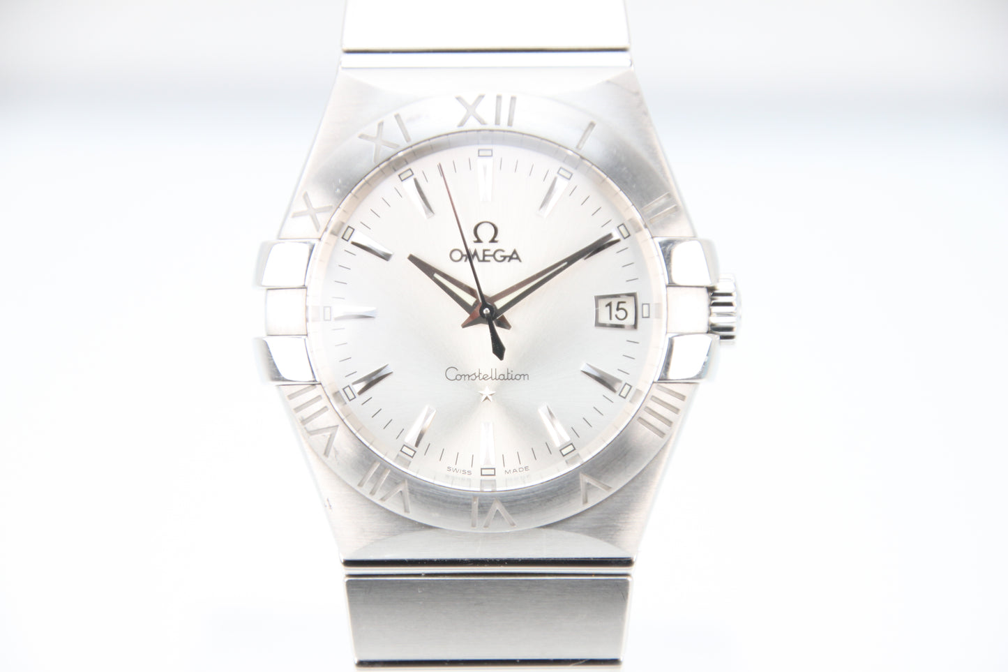 Used Omega Constellation Quartz 35mm Silver Dial Steel Men's Watch 123.10.35.60.02.001