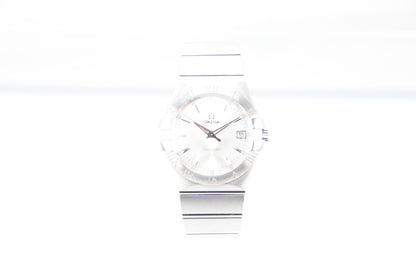 Used Omega Constellation Quartz 35mm Silver Dial Steel Men's Watch 123.10.35.60.02.001