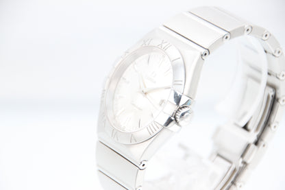 Used Omega Constellation Quartz 35mm Silver Dial Steel Men's Watch 123.10.35.60.02.001