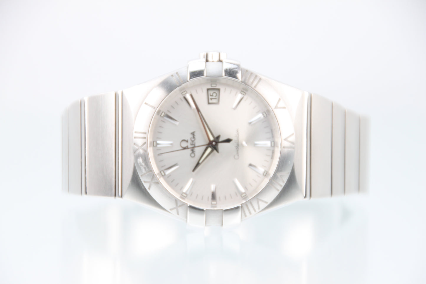 Used Omega Constellation Quartz 35mm Silver Dial Steel Men's Watch 123.10.35.60.02.001