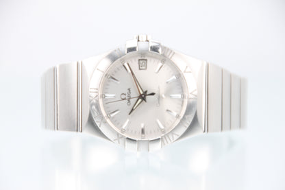 Used Omega Constellation Quartz 35mm Silver Dial Steel Men's Watch 123.10.35.60.02.001