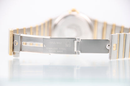 Used Omega Constellation Quartz 35mm YG Steel White Dial Men's Watch 1212.30