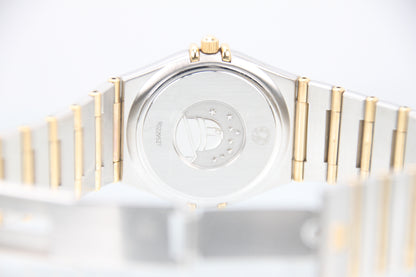Used Omega Constellation Quartz 35mm YG Steel White Dial Men's Watch 1212.30