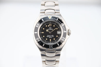 Used Omega Seamaster Professional Black Quartz Ladies Watch 796.1041 - RYBrandshop