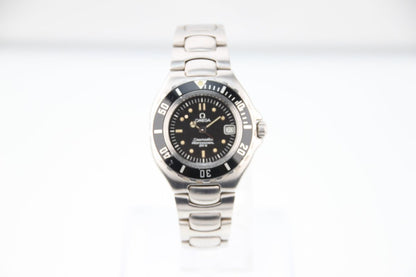 Used Omega Seamaster Professional Black Quartz Ladies Watch 796.1041 - RYBrandshop