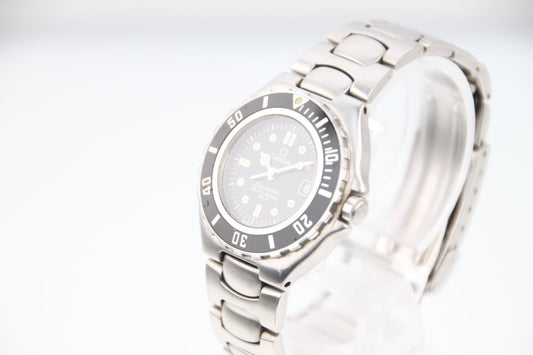 Used Omega Seamaster Professional Black Quartz Ladies Watch 796.1041 - RYBrandshop