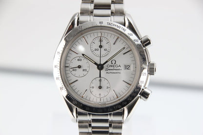Used Omega Speedmaster Date 3511.20 Albino Silver White Dial Automatic Chronograph - RYBrandshop
