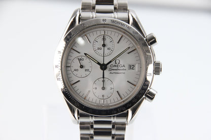 Used Omega Speedmaster Date 3511.20 Albino Silver White Dial Automatic Chronograph - RYBrandshop