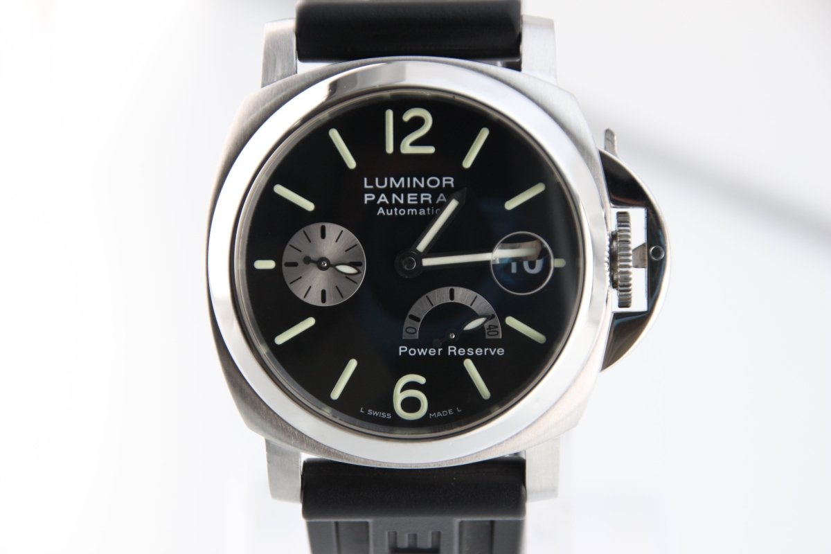 Used PANERAI Luminor Power Reserve 40mm PAM00125 Black Dial Automatic Rubber - RYBrandshop