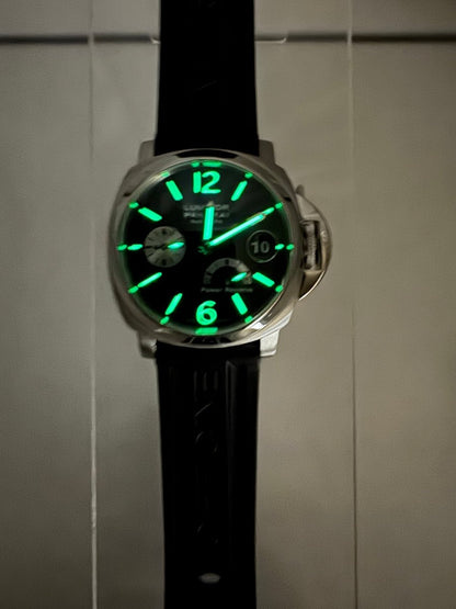 Used PANERAI Luminor Power Reserve 40mm PAM00125 Black Dial Automatic Rubber - RYBrandshop