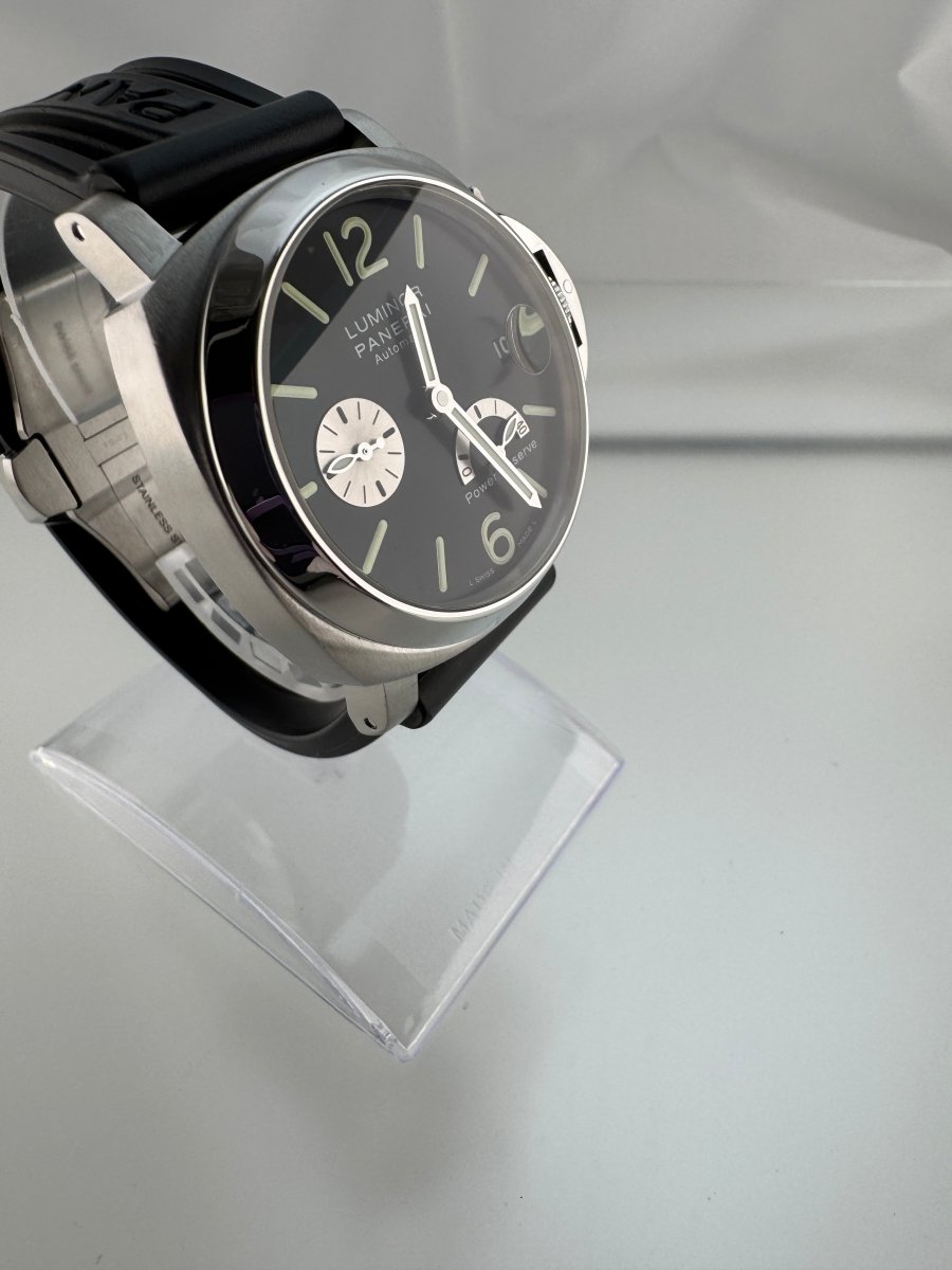 Used PANERAI Luminor Power Reserve 40mm PAM00125 Black Dial Automatic Rubber - RYBrandshop