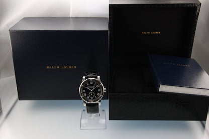 Used Ralph Lauren Classic Chronometer 45mm RLR0220706 Automatic Black Roman Dial - RYBrandshop