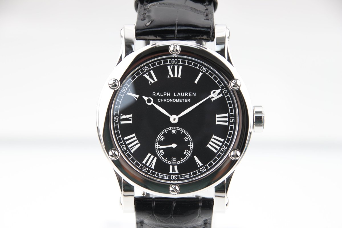 Used Ralph Lauren Classic Chronometer 45mm RLR0220706 Automatic Black Roman Dial - RYBrandshop
