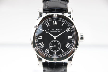 Used Ralph Lauren Classic Chronometer 45mm RLR0220706 Automatic Black Roman Dial - RYBrandshop