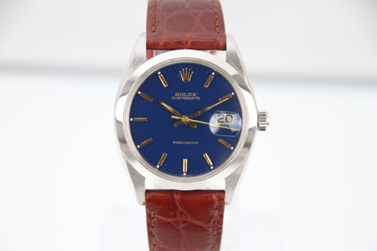 Rolex Oysterdate Precision 6694 Blue Dial Leather Manual - RYBrandshop