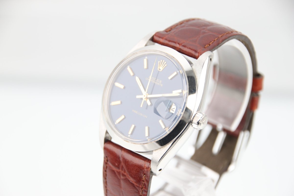 Rolex Oysterdate Precision 6694 Blue Dial Leather Manual - RYBrandshop
