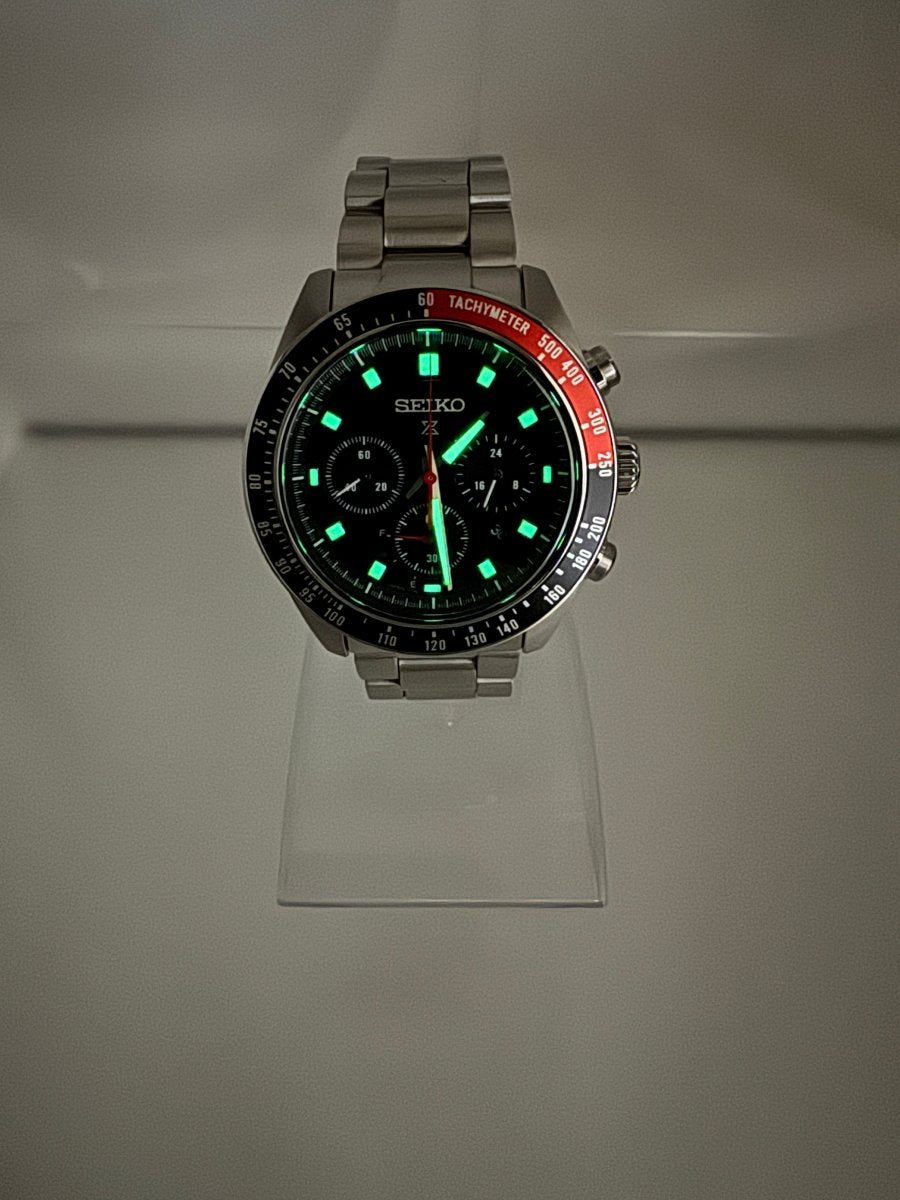 Used Seiko Prospex Speedtimer Solar Chronograph Black Dial SBDL097 41mm - RYBrandshop