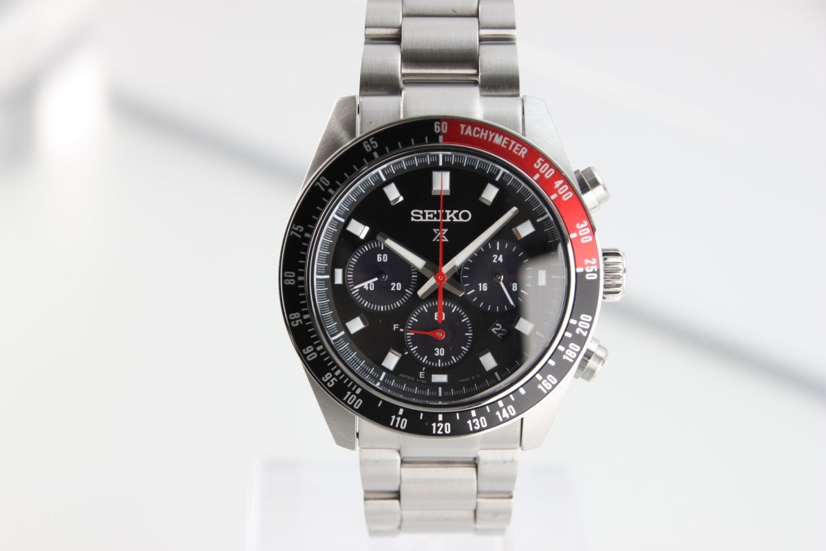 Used Seiko Prospex Speedtimer Solar Chronograph Black Dial SBDL097 41mm - RYBrandshop