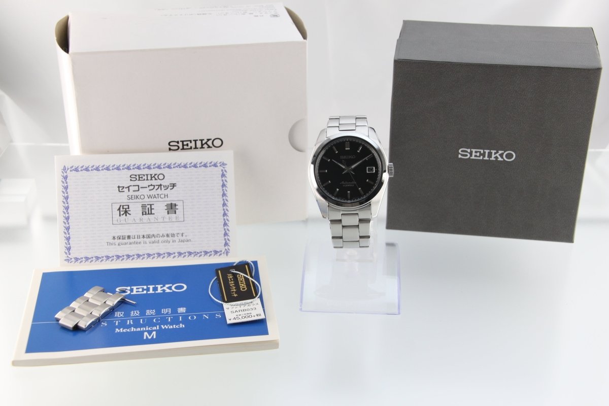 Used SEIKO SARB033 Mechanical Baby Grand Seiko Black Dial Serviced 2026 Full Set - RYBrandshop