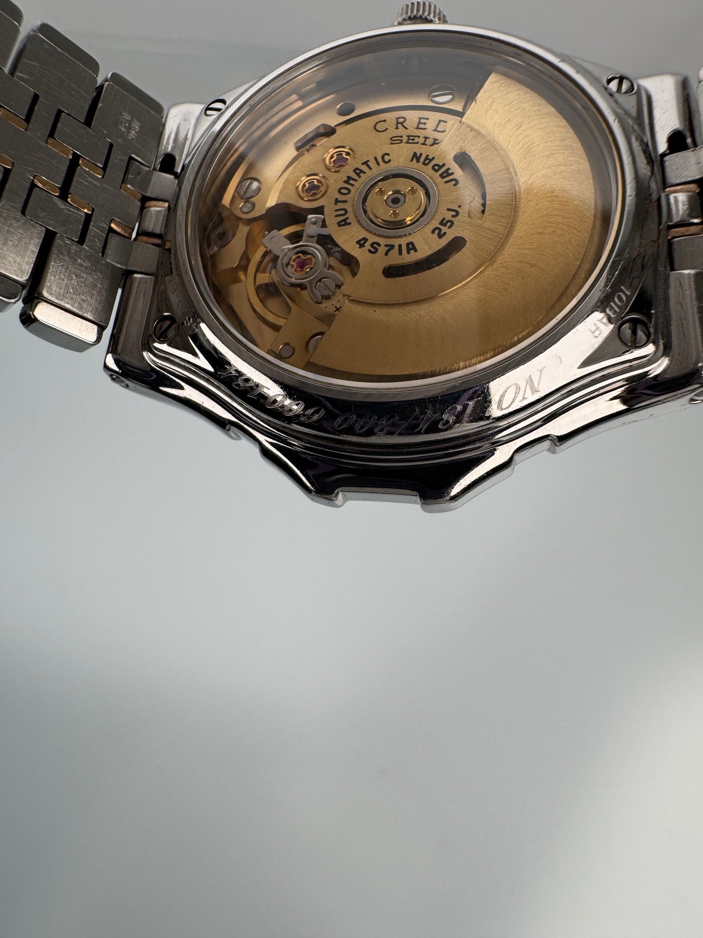 Seiko Credor Pacifique 4S71-6A10 Automatic 18K PG SS White Dial - Image 10