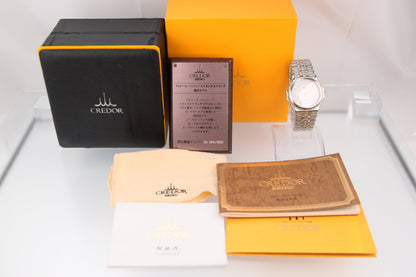 Seiko Credor Pacifique 4S71-6A10 Automatic 18K PG SS White Dial - Image 13