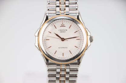 Seiko Credor Pacifique 4S71-6A10 Automatic 18K PG SS White Dial - Image 1