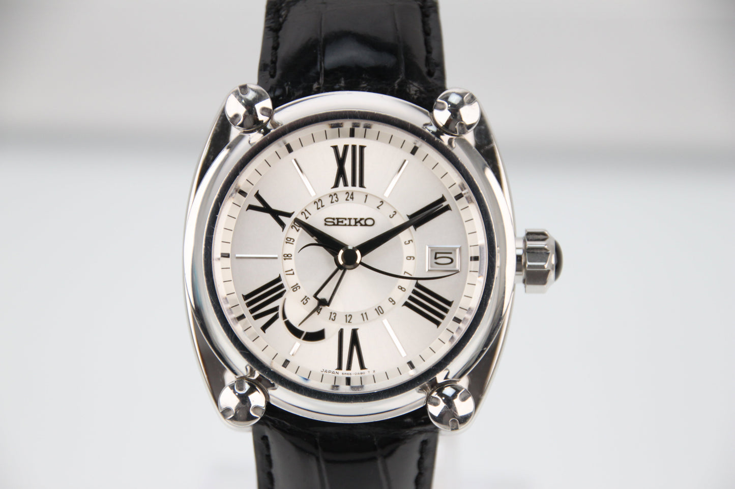 Seiko Galante Spring Drive GMT White Dial 45mm 5R66-0AC1 - Image 1
