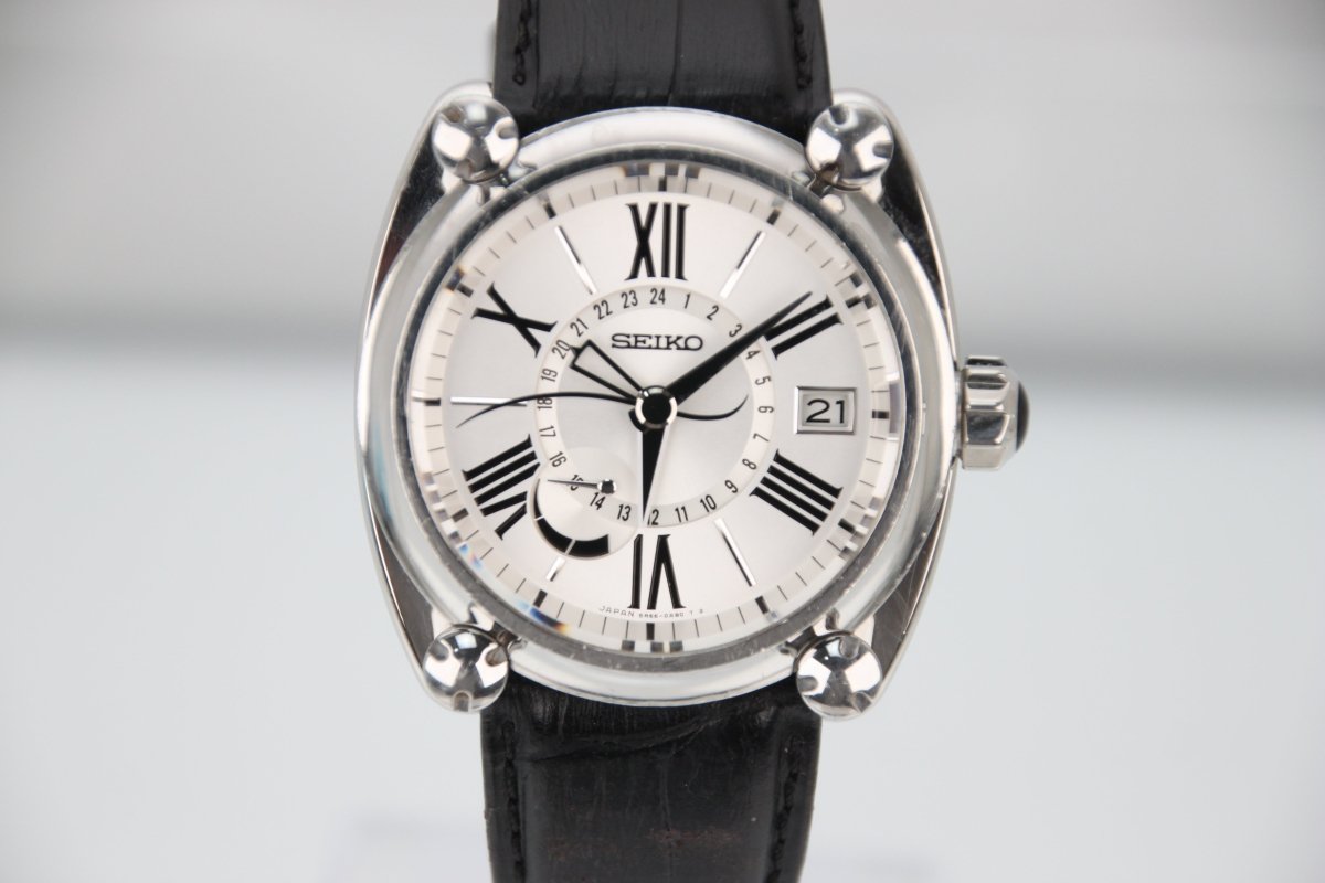 Used SEIKO Galante Spring Drive GMT White Dial SBLA035 5R66-0AC1 - RYBrandshop