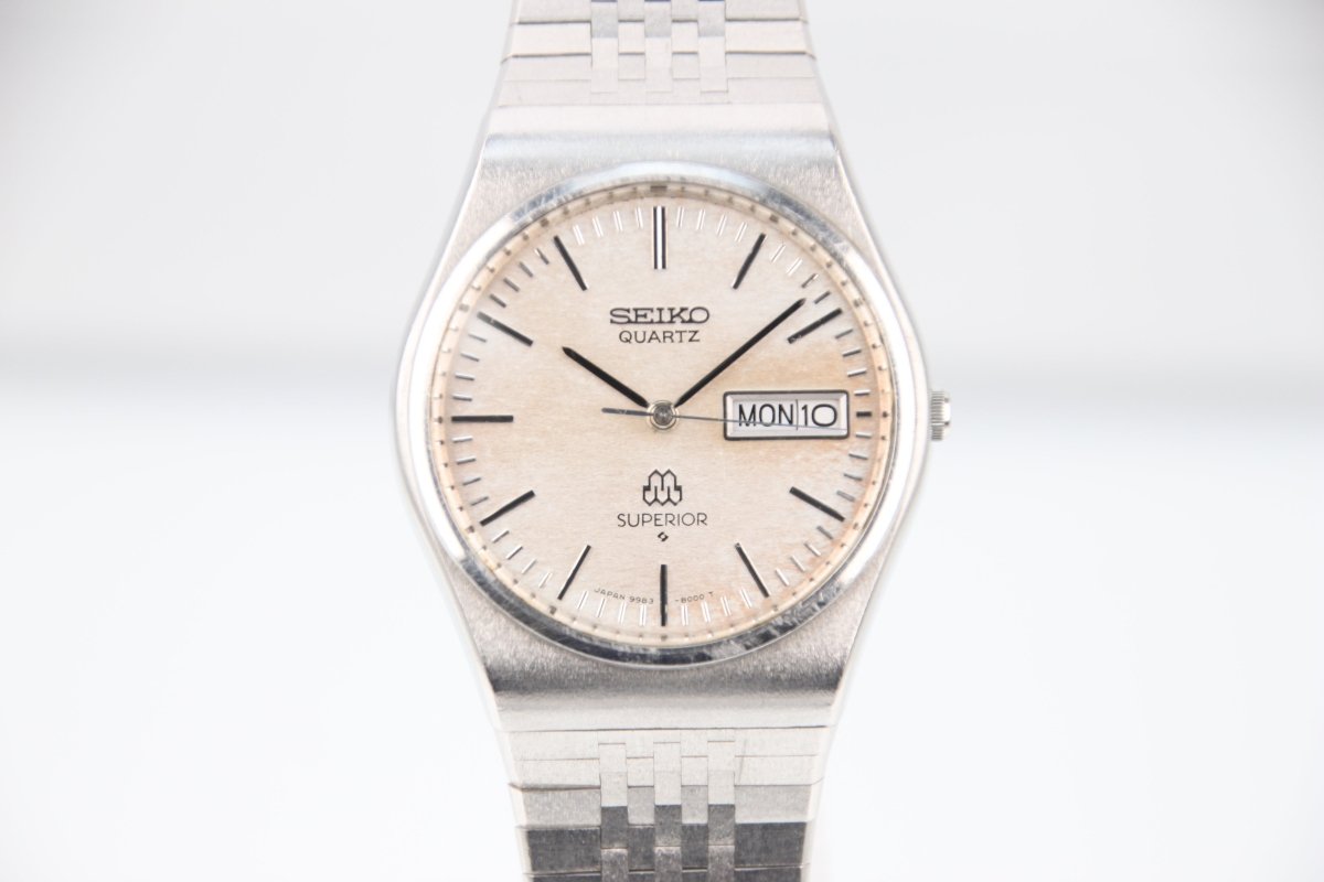 Used Seiko Superior Twin Quartz Day Date Vintage Mens Watch 9983-8000 - RYBrandshop