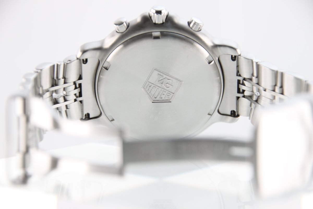 Used TAG Heuer 6000 Series Chronograph Blue Dial CH1111 - 0 Quartz Full Set - RYBrandshop