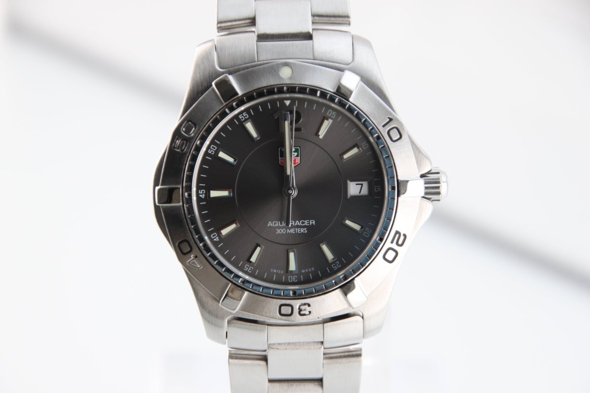Used TAG Heuer Aquaracer 300M Quartz WAF111E Gray Dial 39mm Men's Watch - RYBrandshop