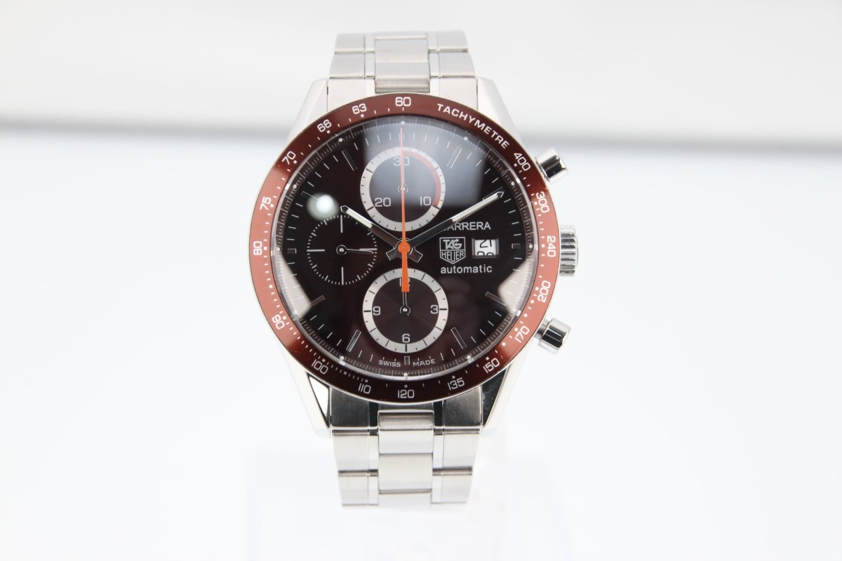 Used TAG Heuer Carrera Calibre 16 CV2013 Brown Dial 41mm Automatic Serviced - RYBrandshop