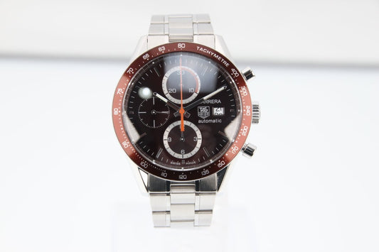 Used TAG Heuer Carrera Calibre 16 CV2013 Brown Dial 41mm Automatic Serviced - RYBrandshop