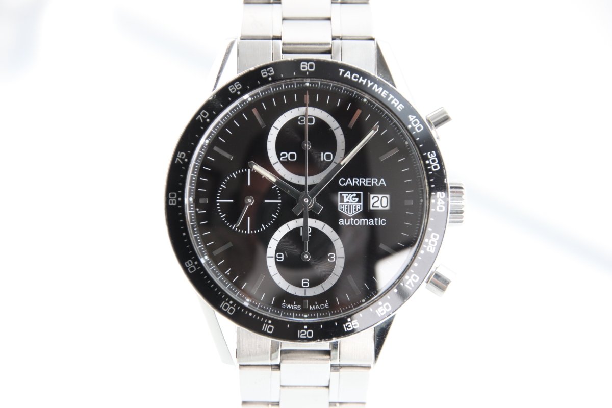 Used TAG Heuer Carrera CV2010 - 3 Chronograph 42mm Stainless steel Automatic Men's Watch - RYBrandshop