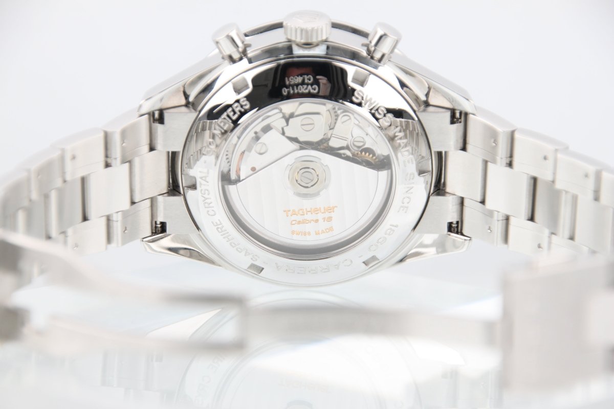 Used TAG Heuer Carrera Calibre 16 Silver Dial 41mm Automatic Serviced CV2011 - RYBrandshop