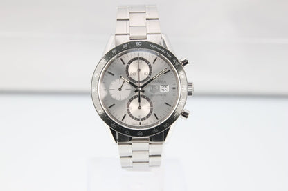 Used TAG Heuer Carrera Calibre 16 Silver Dial 41mm Automatic Serviced CV2011 - RYBrandshop