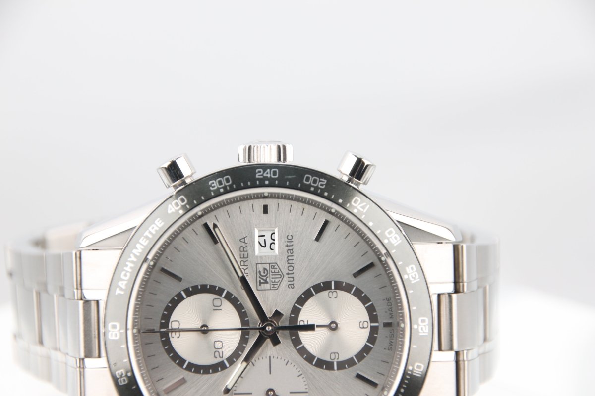 Used TAG Heuer Carrera Calibre 16 Silver Dial 41mm Automatic Serviced CV2011 - RYBrandshop