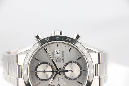 Used TAG Heuer Carrera Calibre 16 Silver Dial 41mm Automatic Serviced CV2011 - RYBrandshop