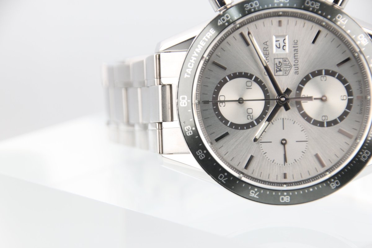 Used TAG Heuer Carrera Calibre 16 Silver Dial 41mm Automatic Serviced CV2011 - RYBrandshop