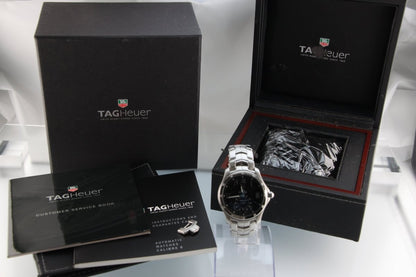 Used TAG Heuer Link Calibre Automatic Black Dial 38mm WJF211N Full Set - RYBrandshop