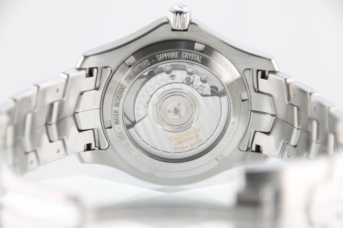 Used TAG Heuer Link Calibre Automatic Black Dial 38mm WJF211N Full Set - RYBrandshop