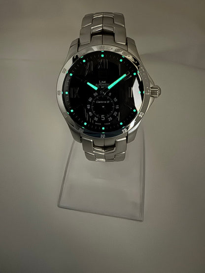 Used TAG Heuer Link Calibre Automatic Black Dial 38mm WJF211N Full Set - RYBrandshop