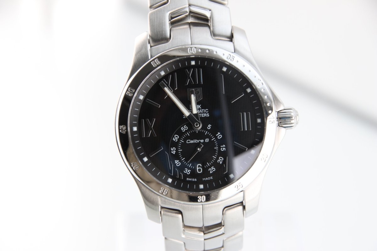 Used TAG Heuer Link Calibre Automatic Black Dial 38mm WJF211N Full Set - RYBrandshop
