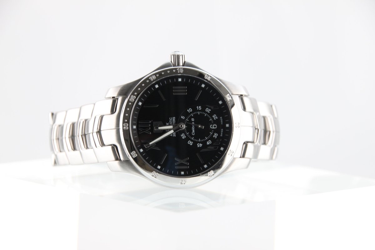 Used TAG Heuer Link Calibre Automatic Black Dial 38mm WJF211N Full Set - RYBrandshop