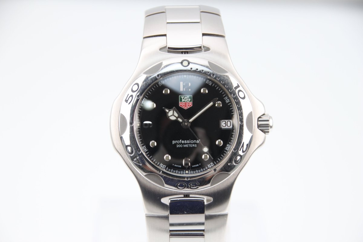 Used TAG Heuer Kirium Black Dial Quartz 37mm Steel Mens Watch WL1112-0 - RYBrandshop
