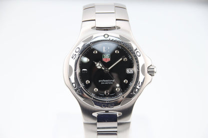Used TAG Heuer Kirium Black Dial Quartz 37mm Steel Mens Watch WL1112-0 - RYBrandshop